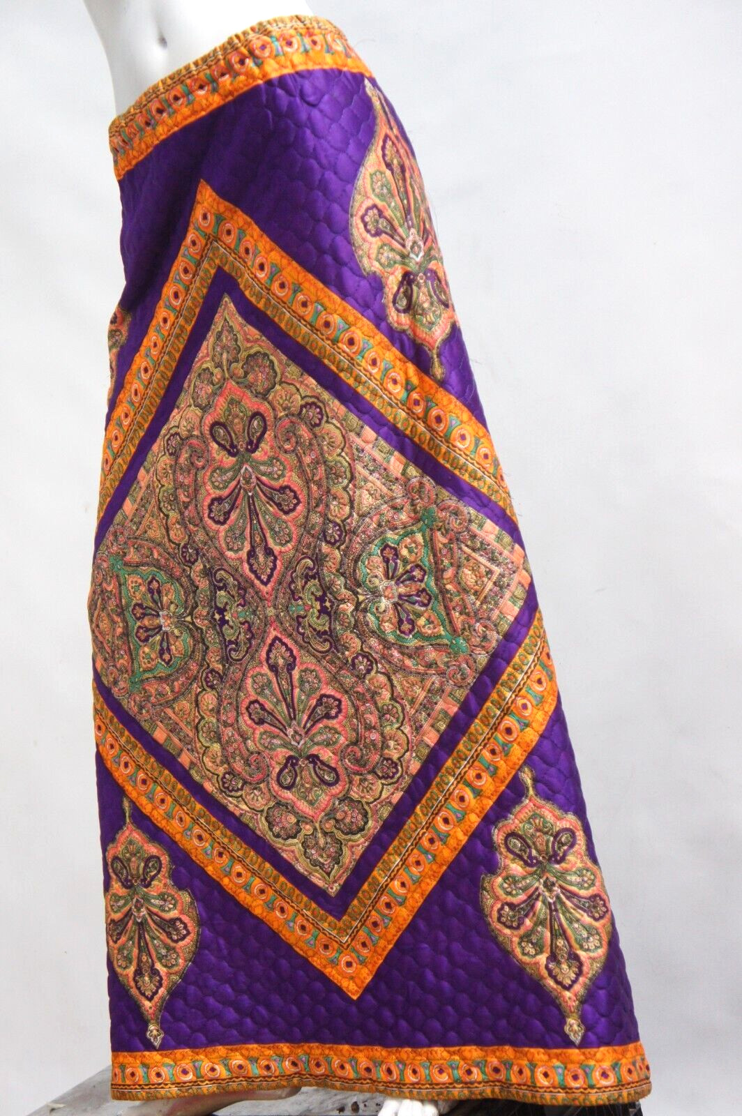 Vintage 60s Quilted Maxi Skirt By Adelaar’s Aristocrat Hippie Boho