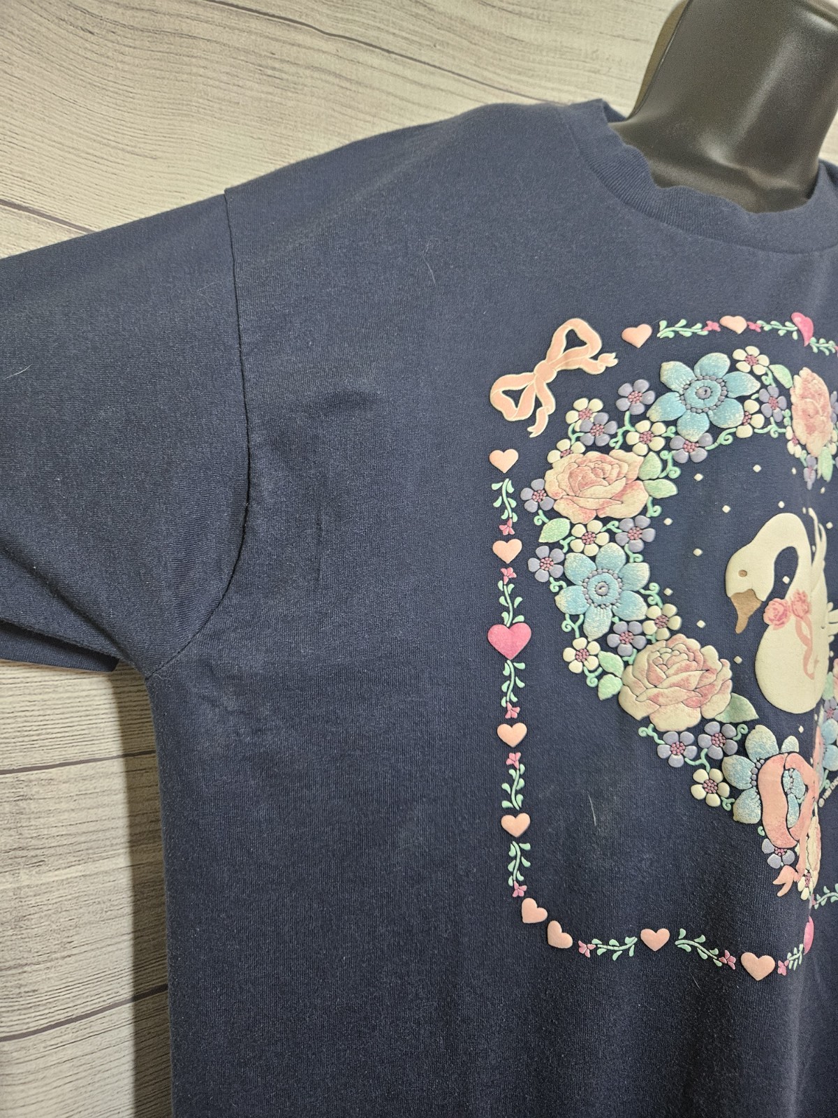 Vintage Endless Designs Floral GOOSE Heart T-Shirt – XL- Cottagecore Grandmacore