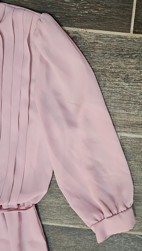 „Monica Richards” dusky pink womens knee-length dress,3/4 sleeve, size 10