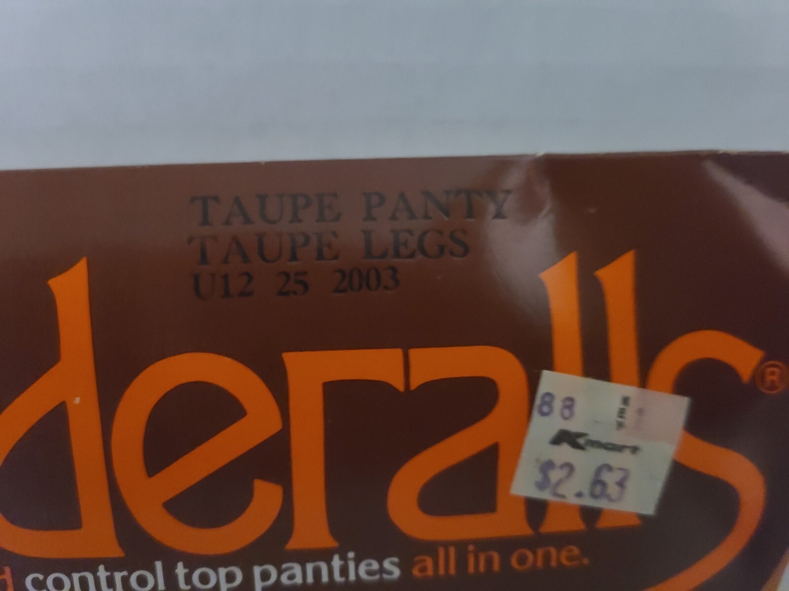Vintage 1980 Slenderalls Underalls Pantyhose Sandalfoot Taupe sz Queen No. 330X