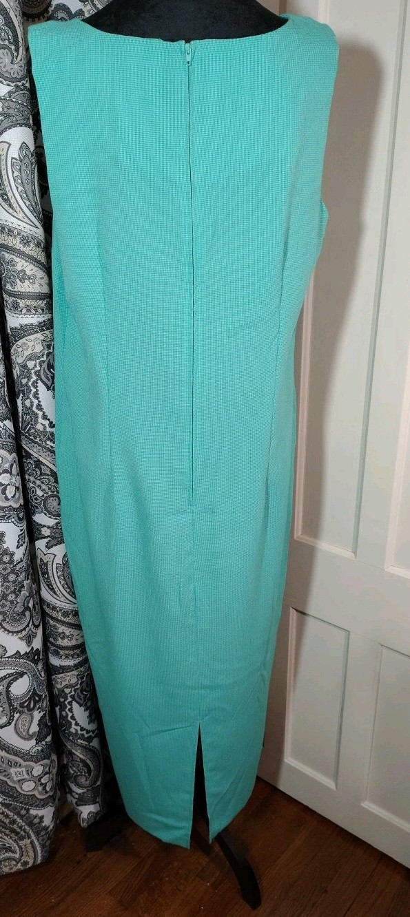 Miss Dorby Size 18 Vintage 2 Piece Aqua Dress