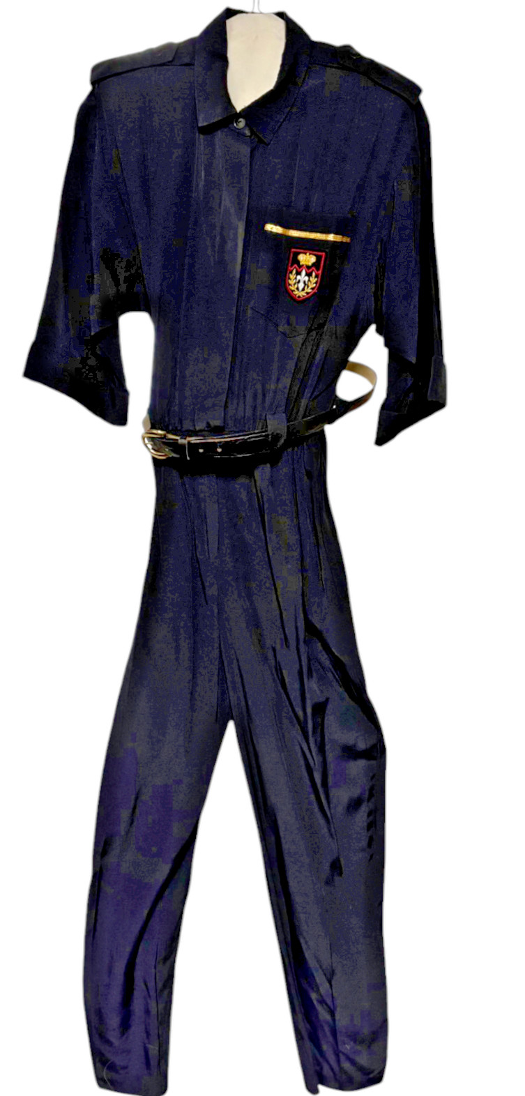 DC Petites vtg late 70s early 80s belted jumpsuit pantsuit 4P