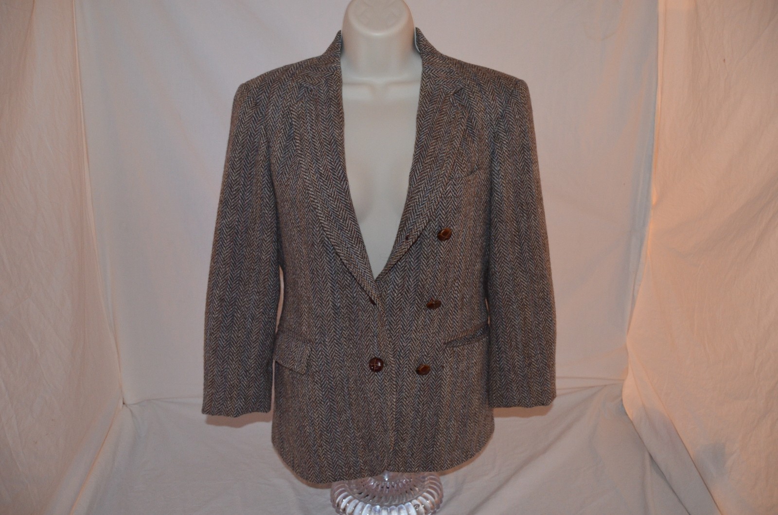 VTG 70s Lady Hardwick Harris Tweed Coat Scottish Wool Women’s 8 Made in USA