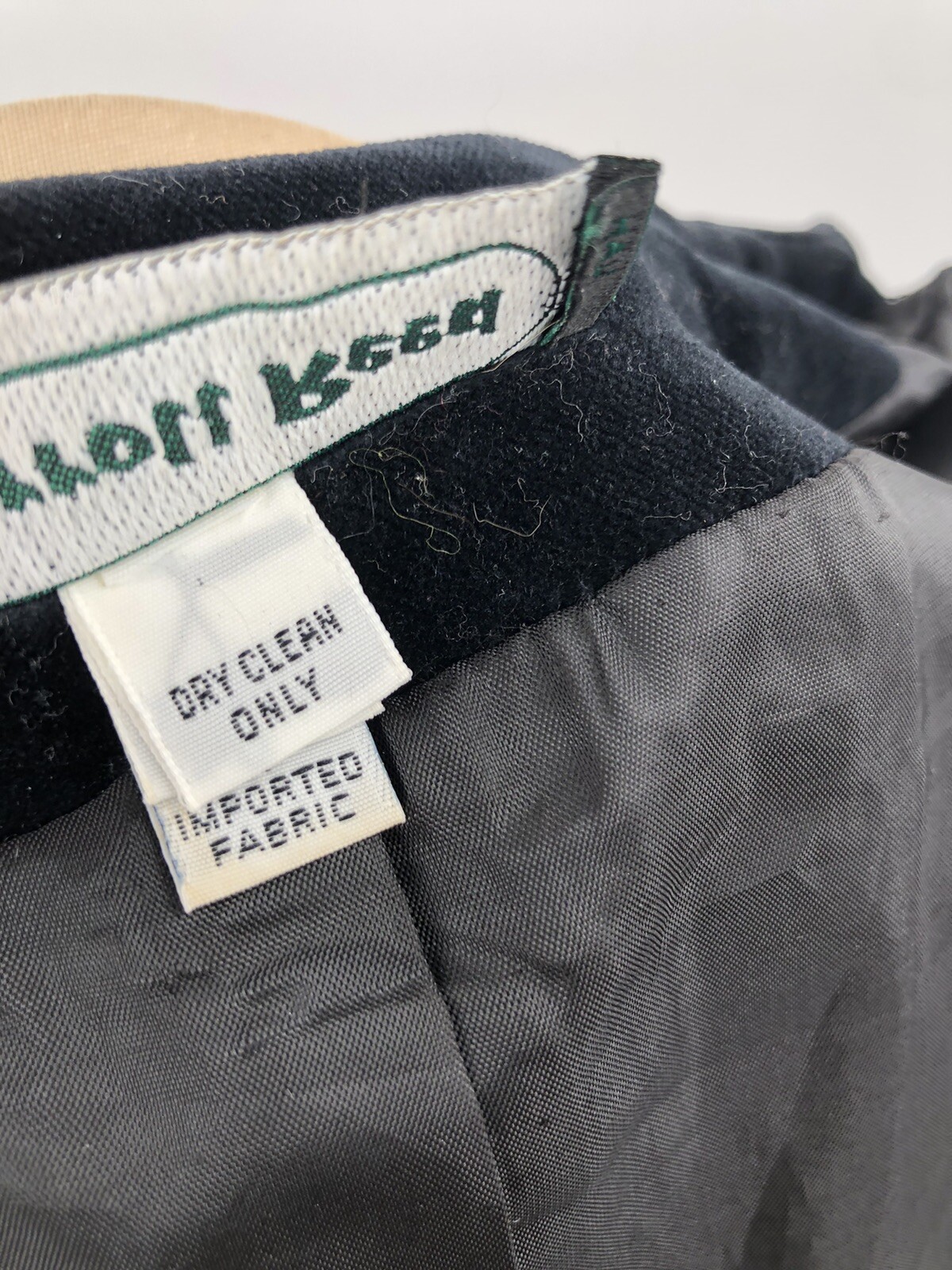 Vintage Carroll Reed Women’s Black Cotton Velvet Blazer Jacket Size Medium