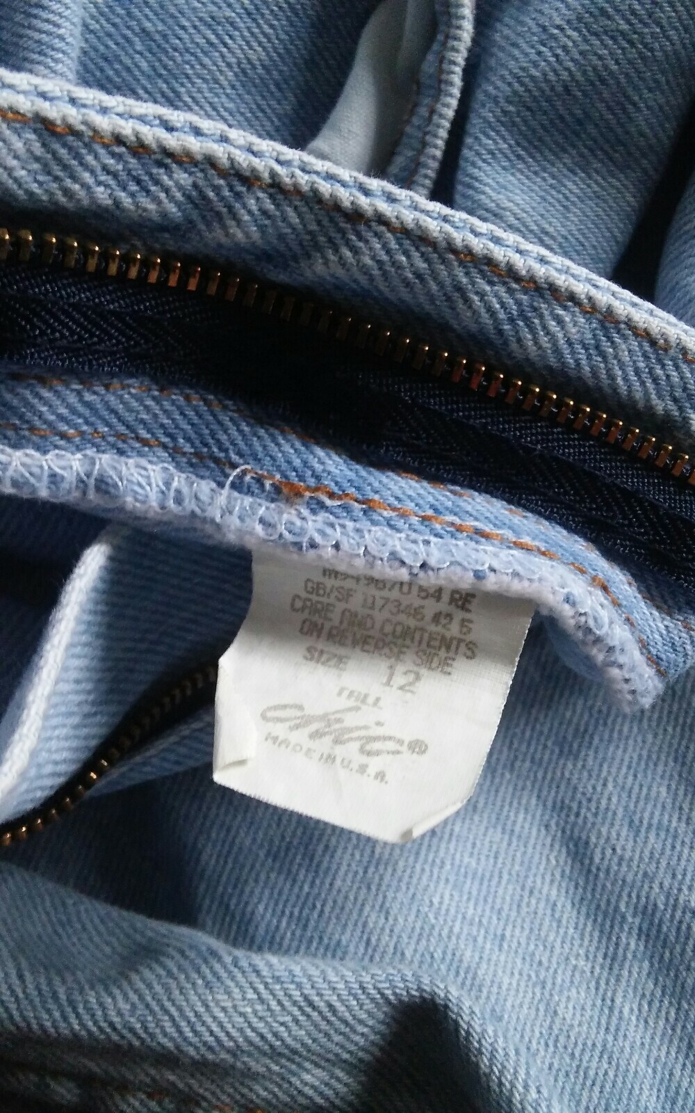 Womens Vintage Chic Size 12 Tall USA Made Jeans Original Mom Style