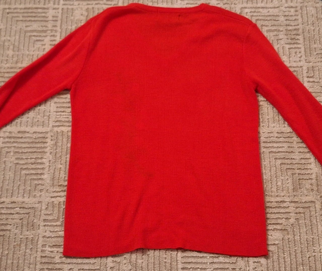Vintage LeRoy Knitwear Novelty Embroidered Hearts And Flowers Sweater Red Rare