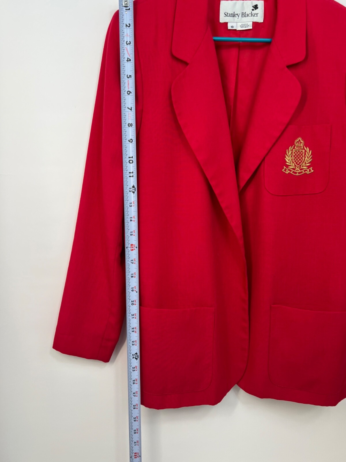 Stanley Blacker Vintage Red Sport Coat Women’s 10 Blazer One Button