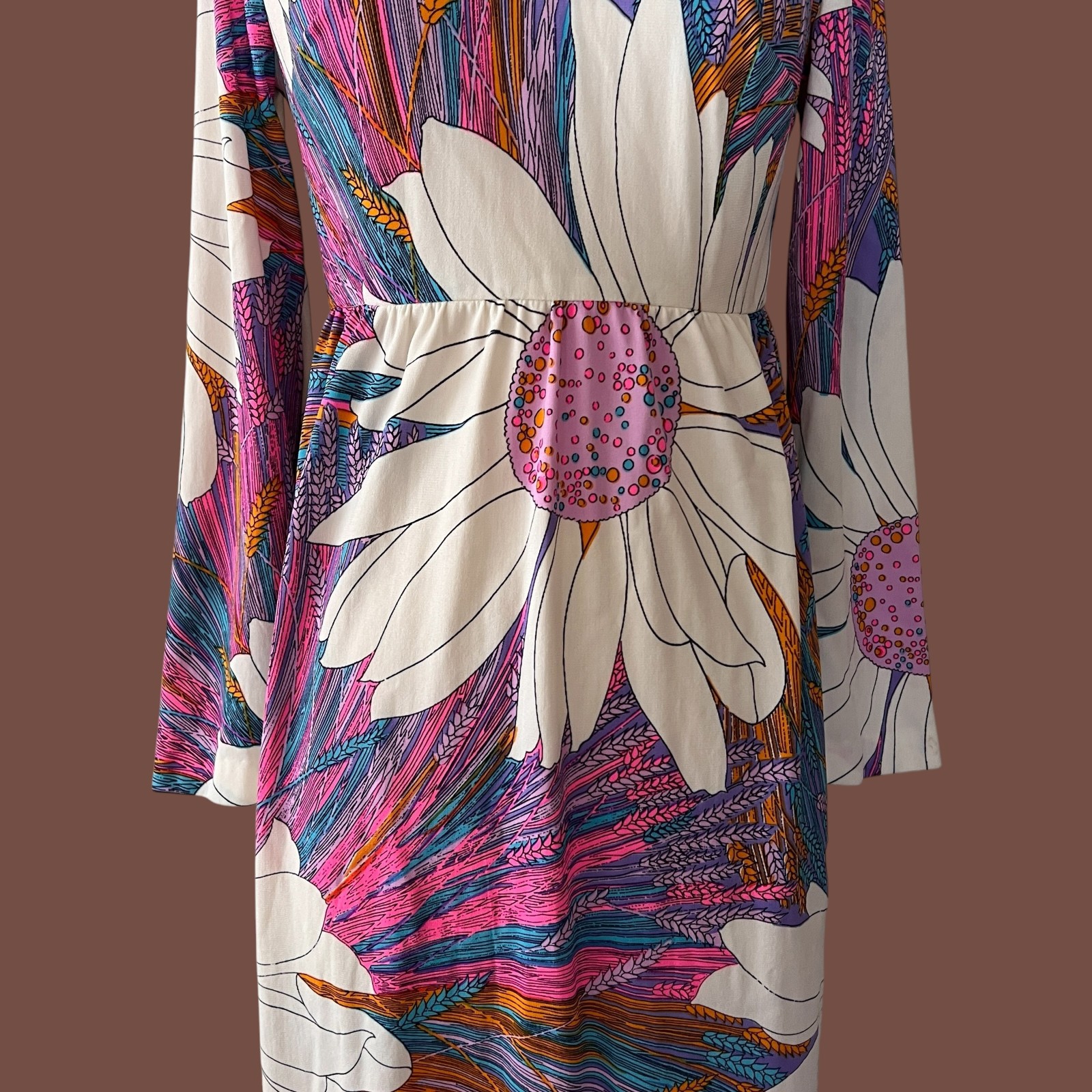Vintage 70s Floral Maxi Dress : Hostess Dress, Hippie, Flower Power