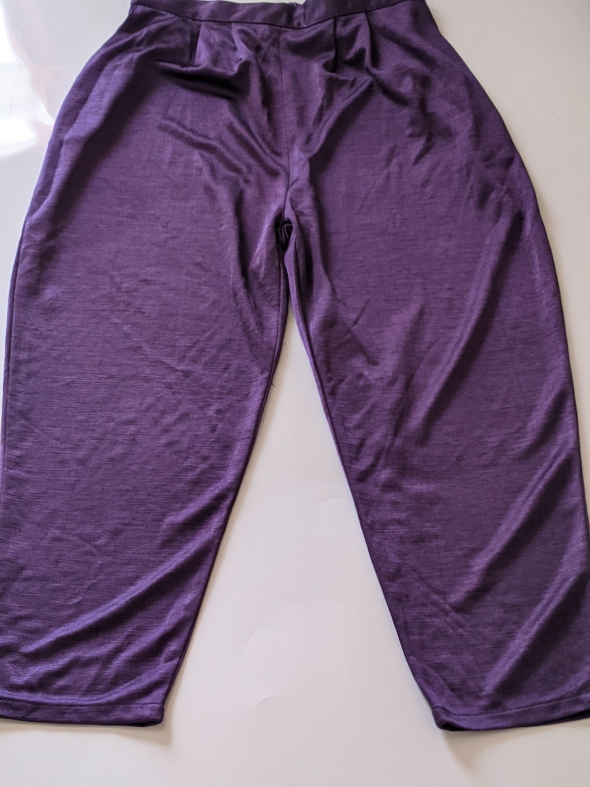 Vintage 1980s Korean Purple Pant Set Seoul Olympic Polka Dot Dolman 2 Piece