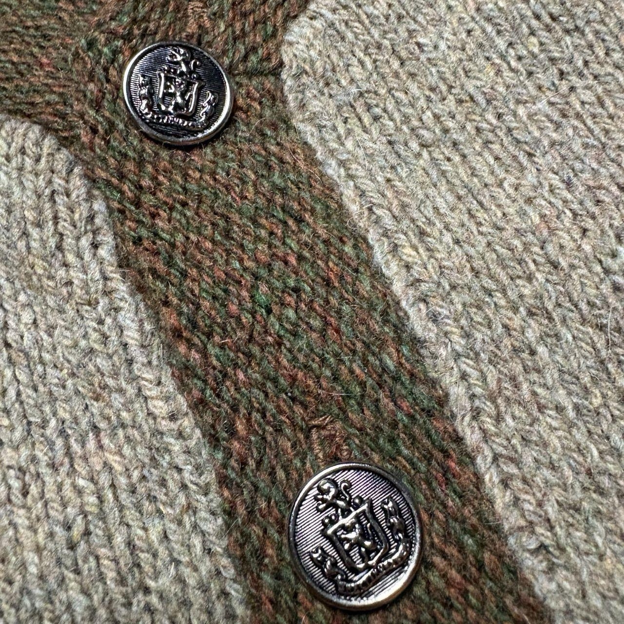70s Vintage Austrian Alpine Boiled Wool Cardigan with leather elbow patches M