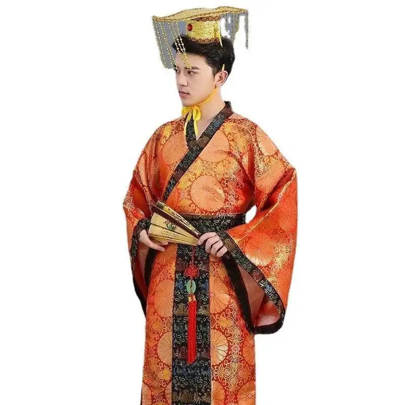 Ancient Costume Chinese Emperor China Costume Hanfu Tang Men Stage Performance