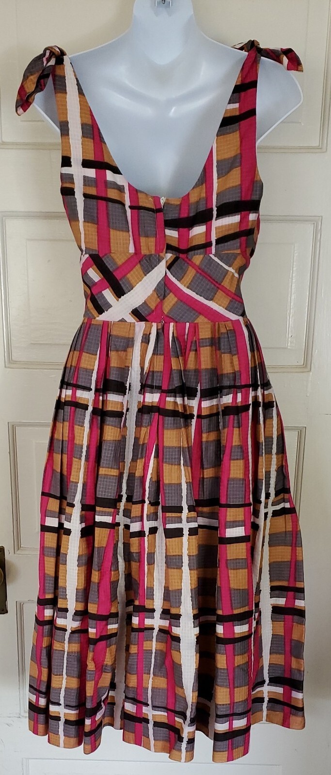 VINTAGE SIR JAMES CALIFORNIA COTTON CHECK DRESS