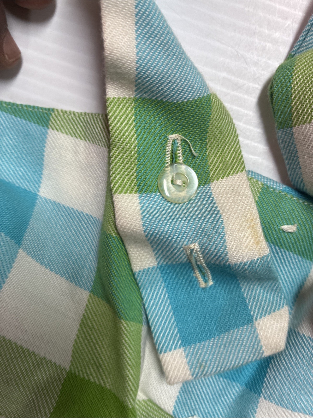 Vintage 50s Juniors by Vassar Blue Green & White Plaid Pants w/Suspenders Size 7