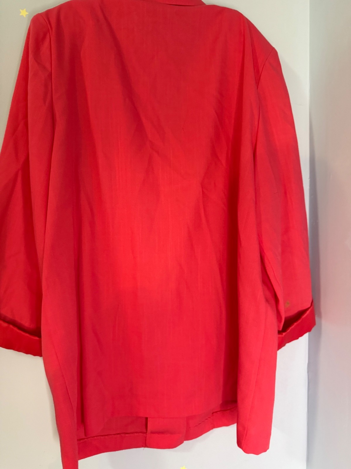 Sag Harbor Women’s Blazer Size 16 Coral Longline 2 Button Vintage Jacket