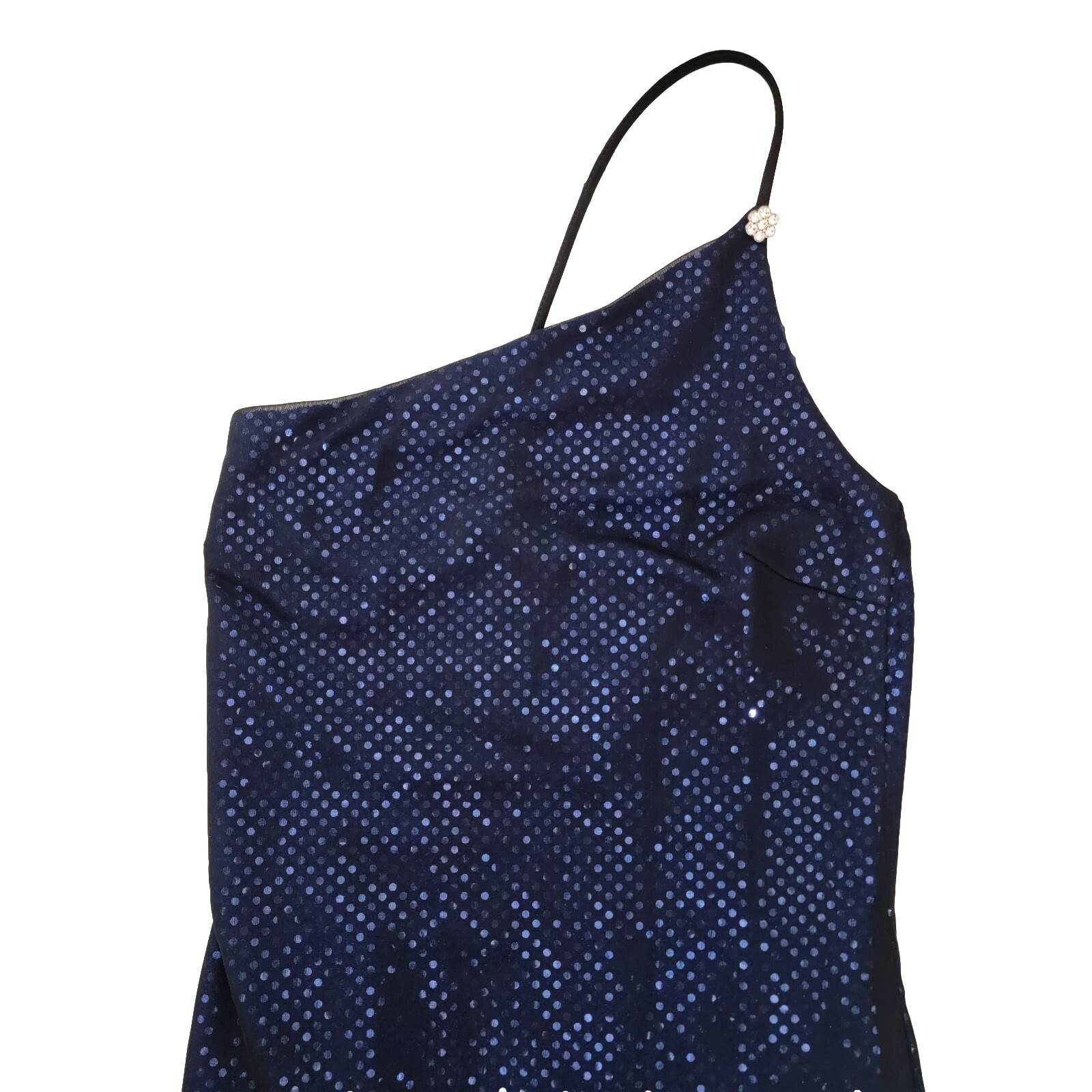 Vintage Kiki USA Women’s Small Single Strap Asymmetrical Cocktail Sequin Dress