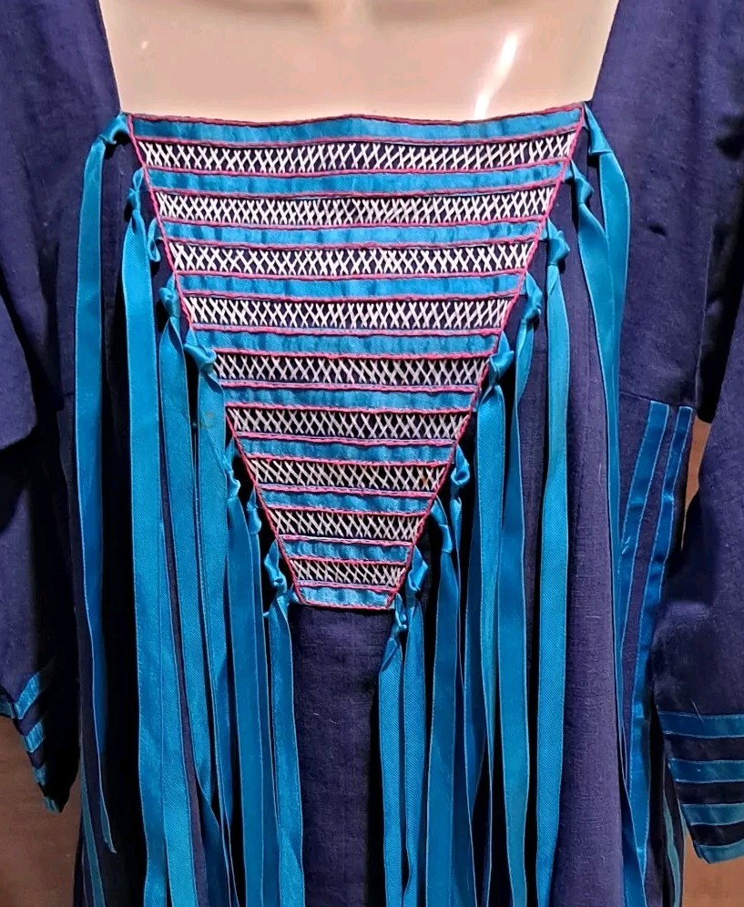 1970s Mexican Art Kaftan By Irene Pulos / Size CH