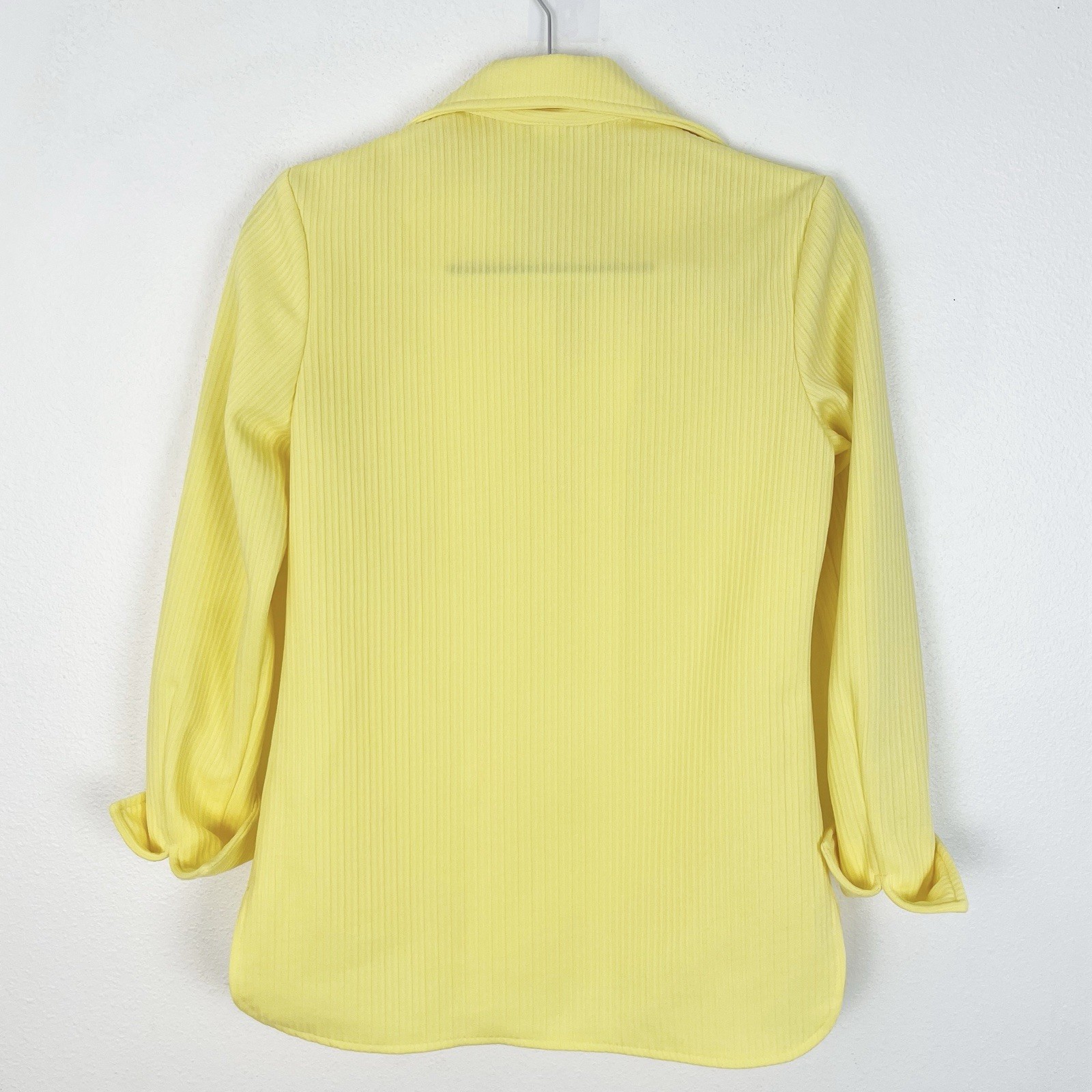Madison Wardrobe Maker Vintage Yellow Ribbed Pantsuit 70s Chic Retro Set