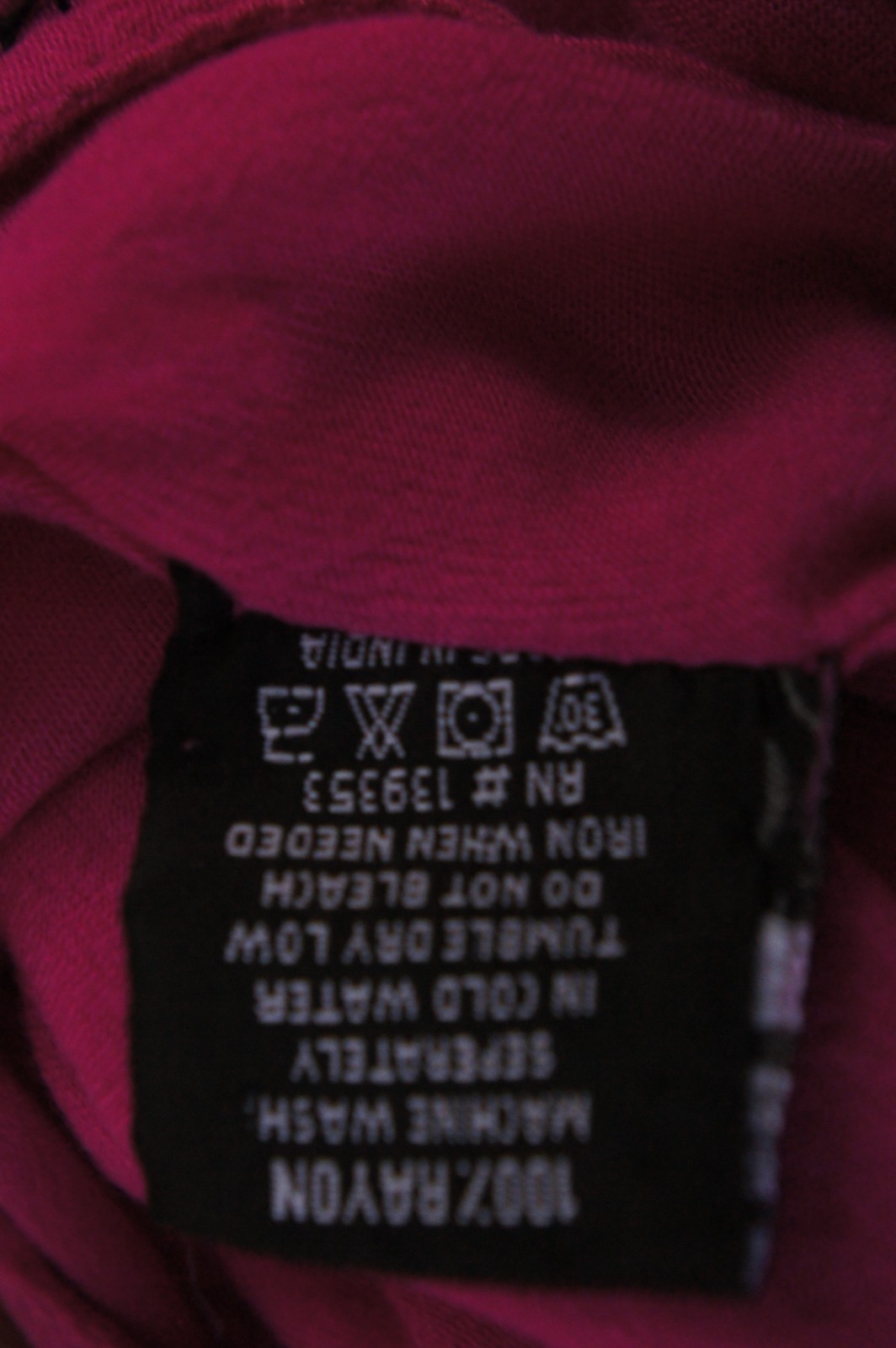 Vintage Embroidered Hot Pink Magenta Rayon Dress Size Large Bohio Hippie