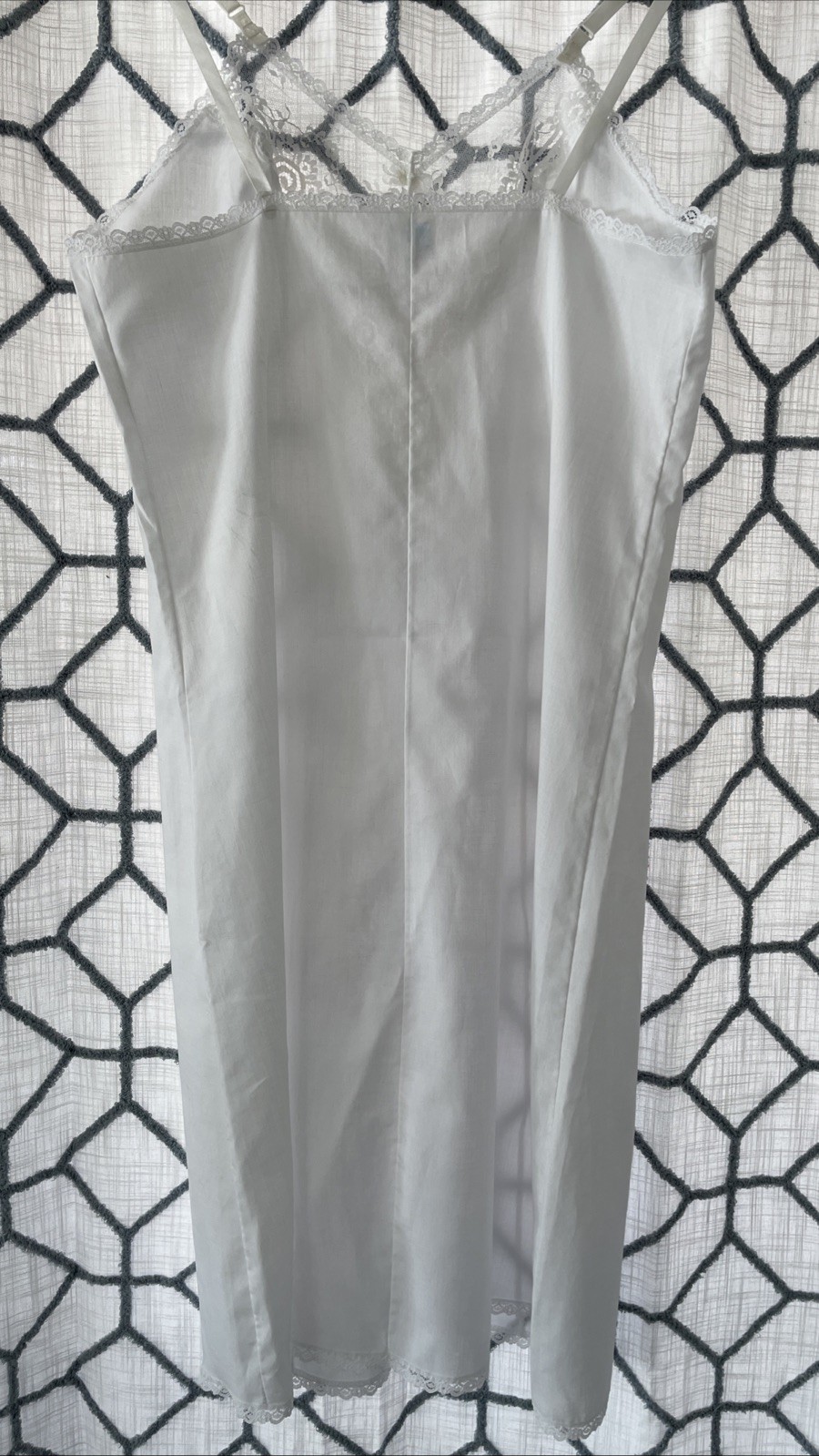 Vtg Dawn to Dusk Slip Cotton/ Polyester w Lace USA