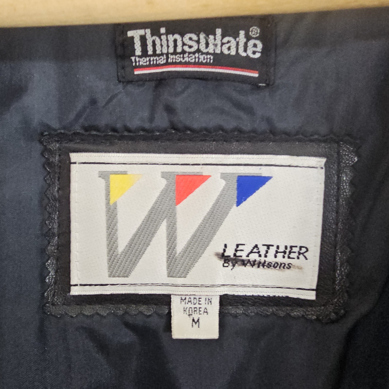 Vintage Wilsons Leather Moto Cropped Jacket Sz M Asymmetrical Thinsulate 90s