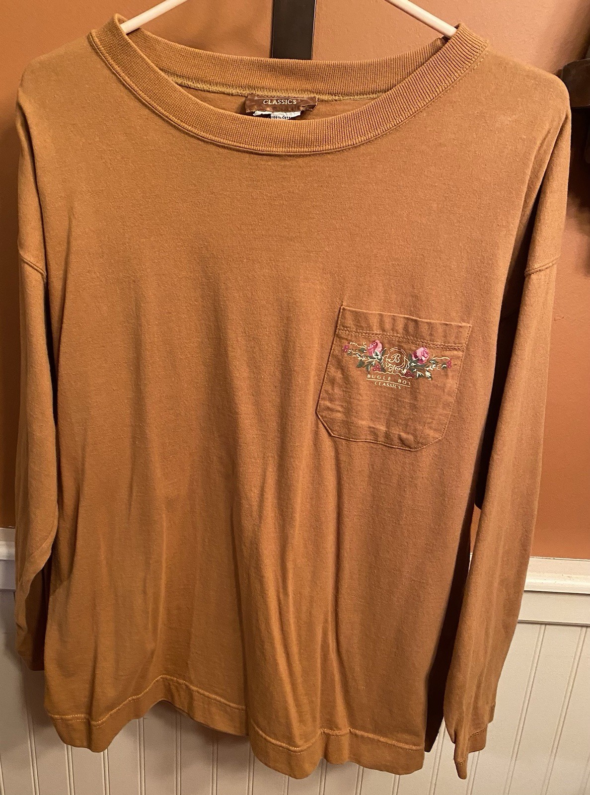 Vintage Bugle Boy Classics Women’s Top M (Runs Large) Rust/Caramel