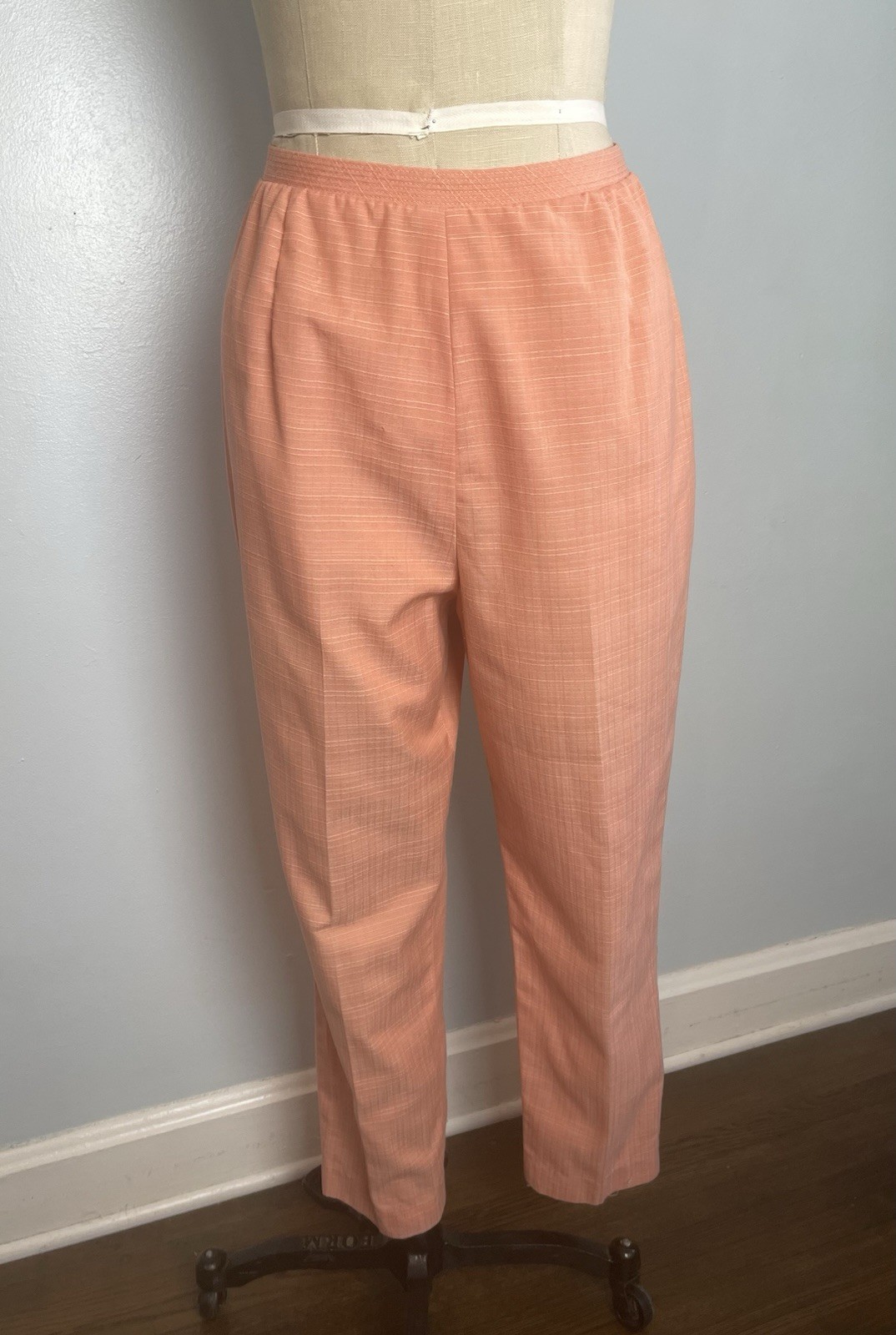 Vintage Coral Koret Late 1960s 60s Sleeveless Top and Slacks Set