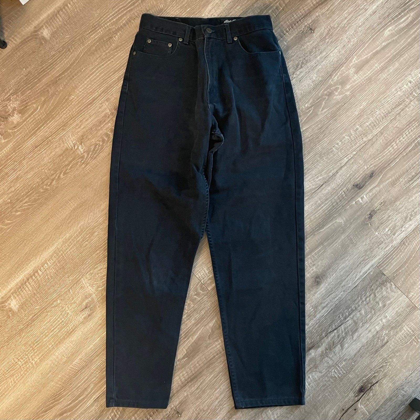 Eddie Bauer VTG Denim Jeans Women’s Size 12 Black High Waisted Relaxed Tapered
