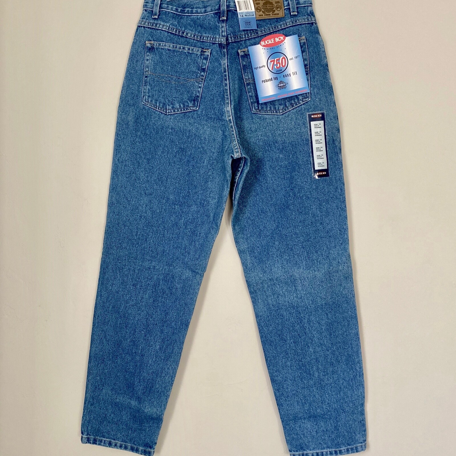 Bugle Boy Vintage Deadstock Mom Denim Jeans High Rise 31 x 30 14R 14″ Rise