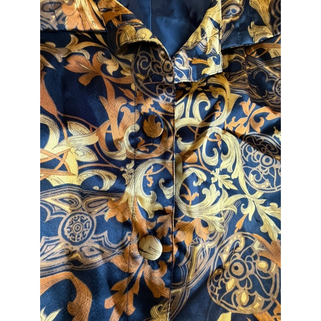TanJay Baroque Gold Black 3 Pc Jacket SZ L, Shirt SZ 14, and Skirt Set SZ 16