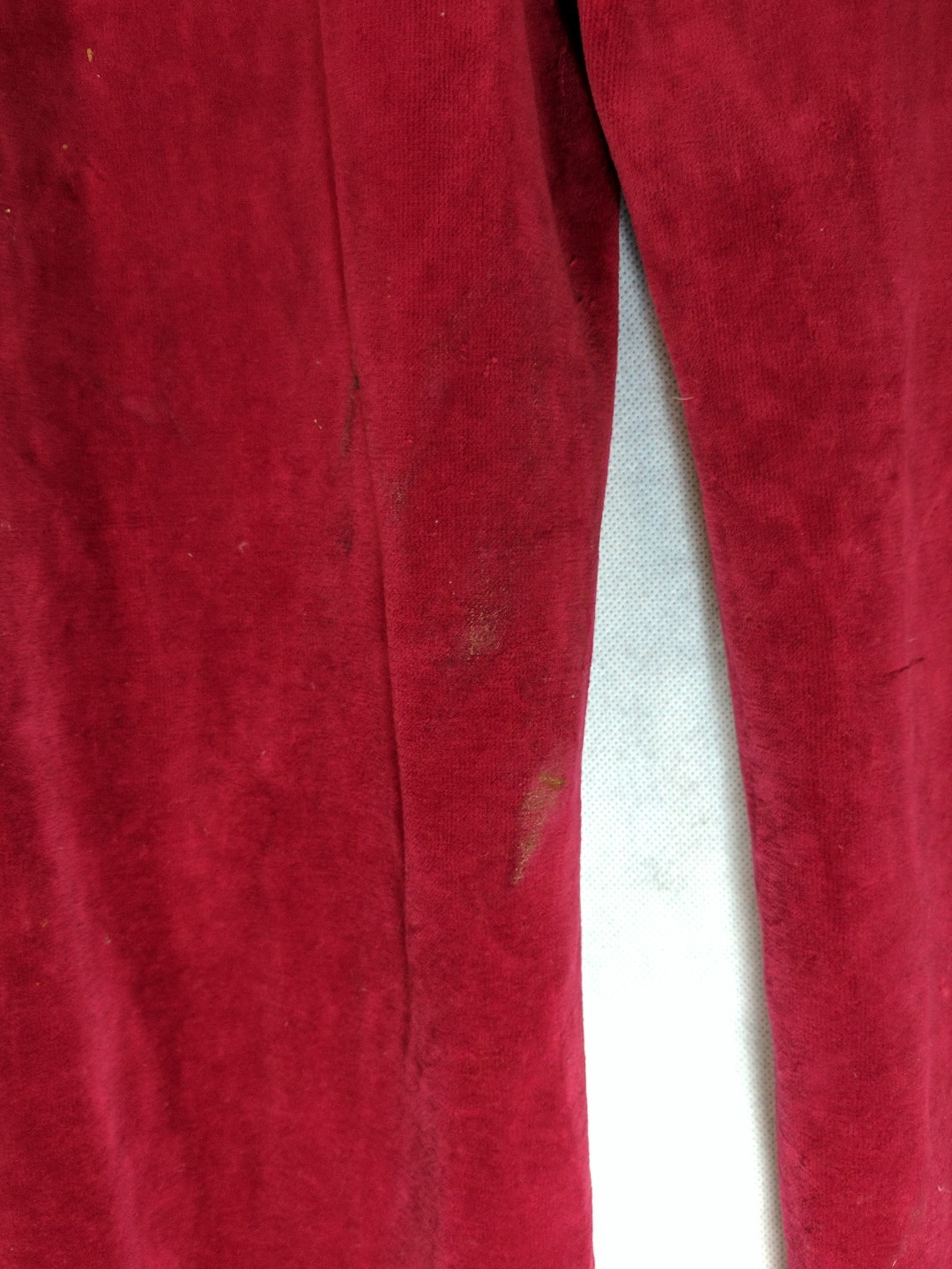 agnes b Vintage Velvet Red Wine Jumpsuit