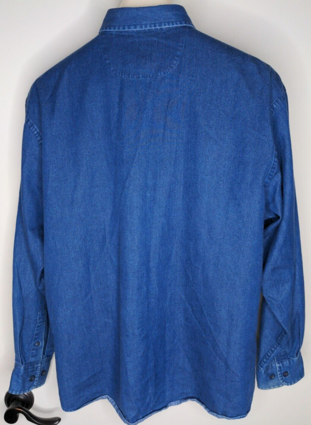 Vintage Women’s Large L/S Chambray Patriot Americana America US Flag Shirt Top