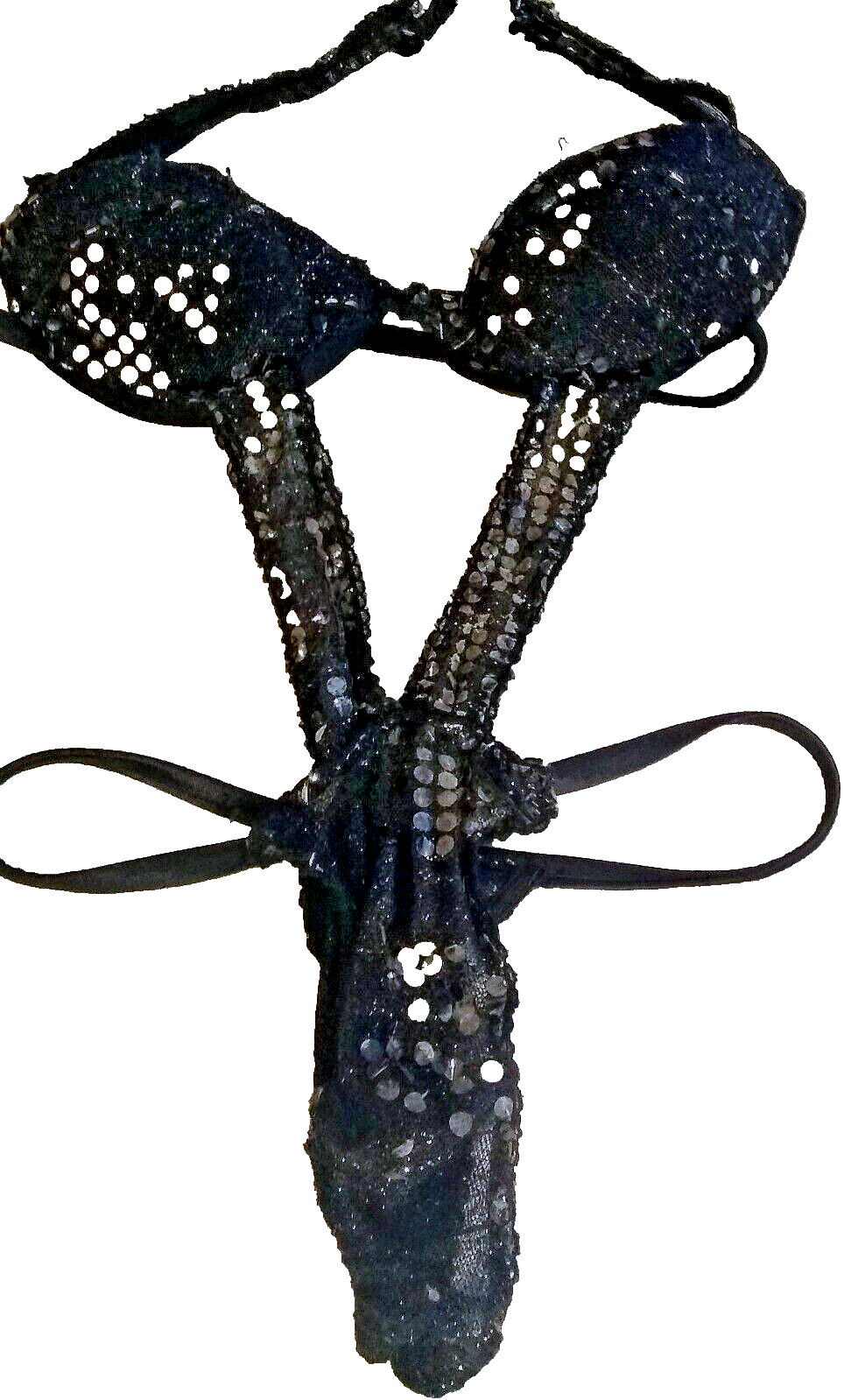 VTG. 90’s Frederick’s Of Hollywood Black Sequence Teddy Seductive Never Worn