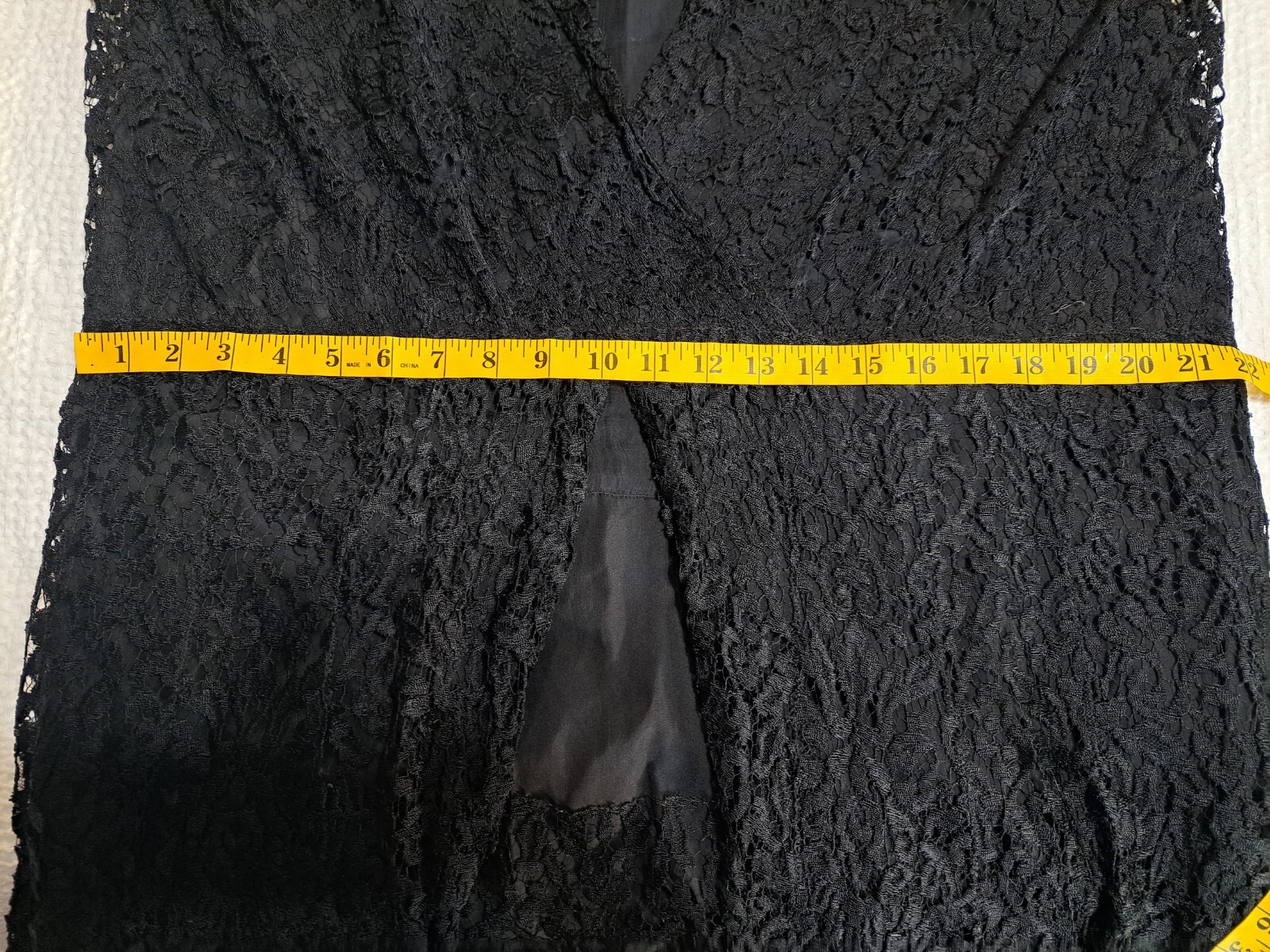 Antique 1920s Dress Black Lace over Silk Dropped Waist Long Sleeve