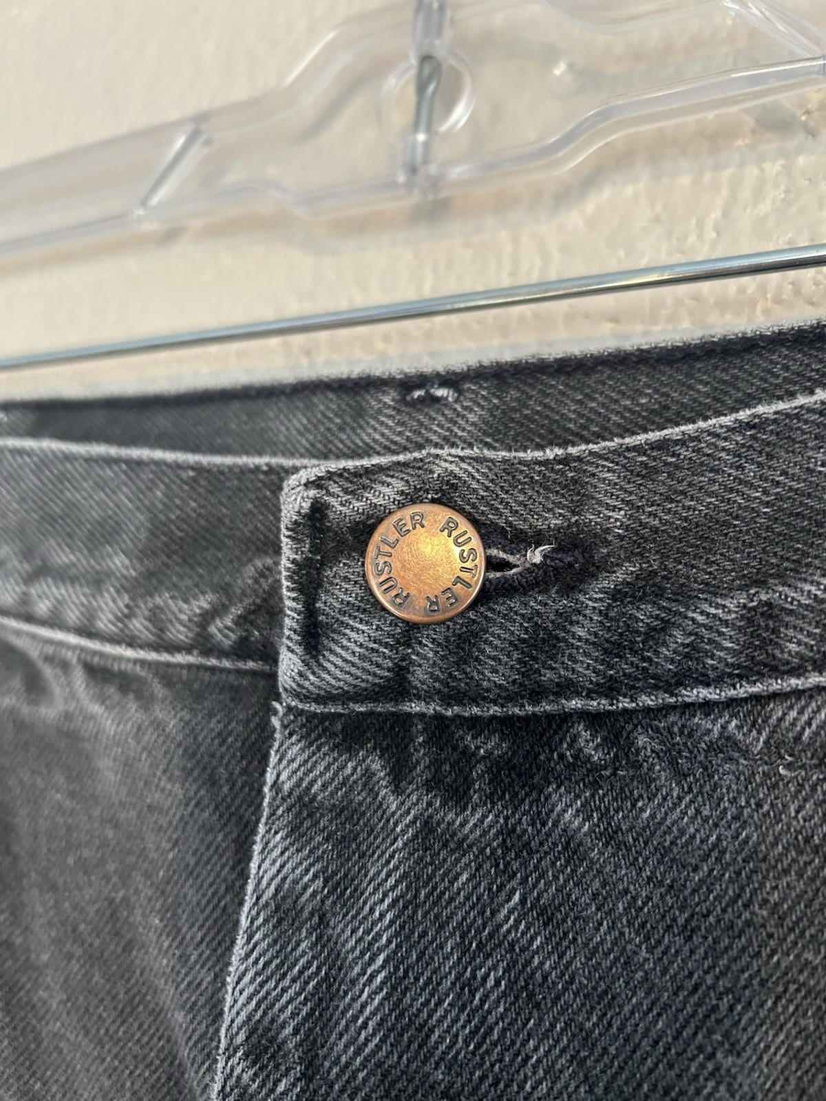 Y2K Rustler Women’s Jeans Black Denim Straight Leg 26 x 28 Mid Rise VTG Mom Jean