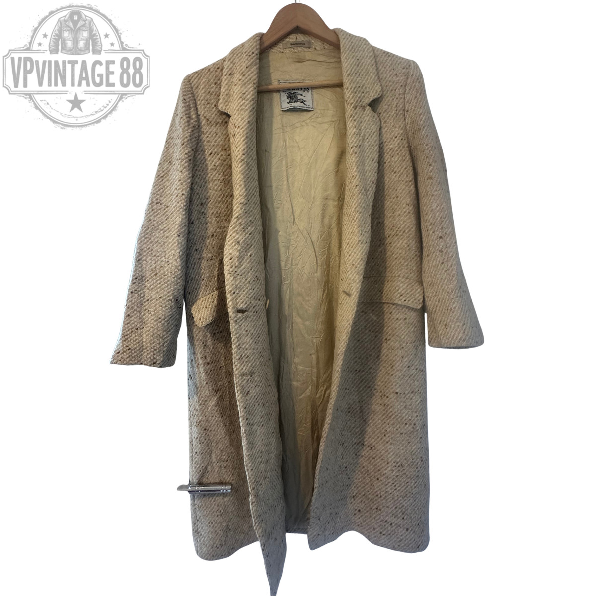 Vintage Burberry Prorsum Beige Wool Women’s Trench Coat