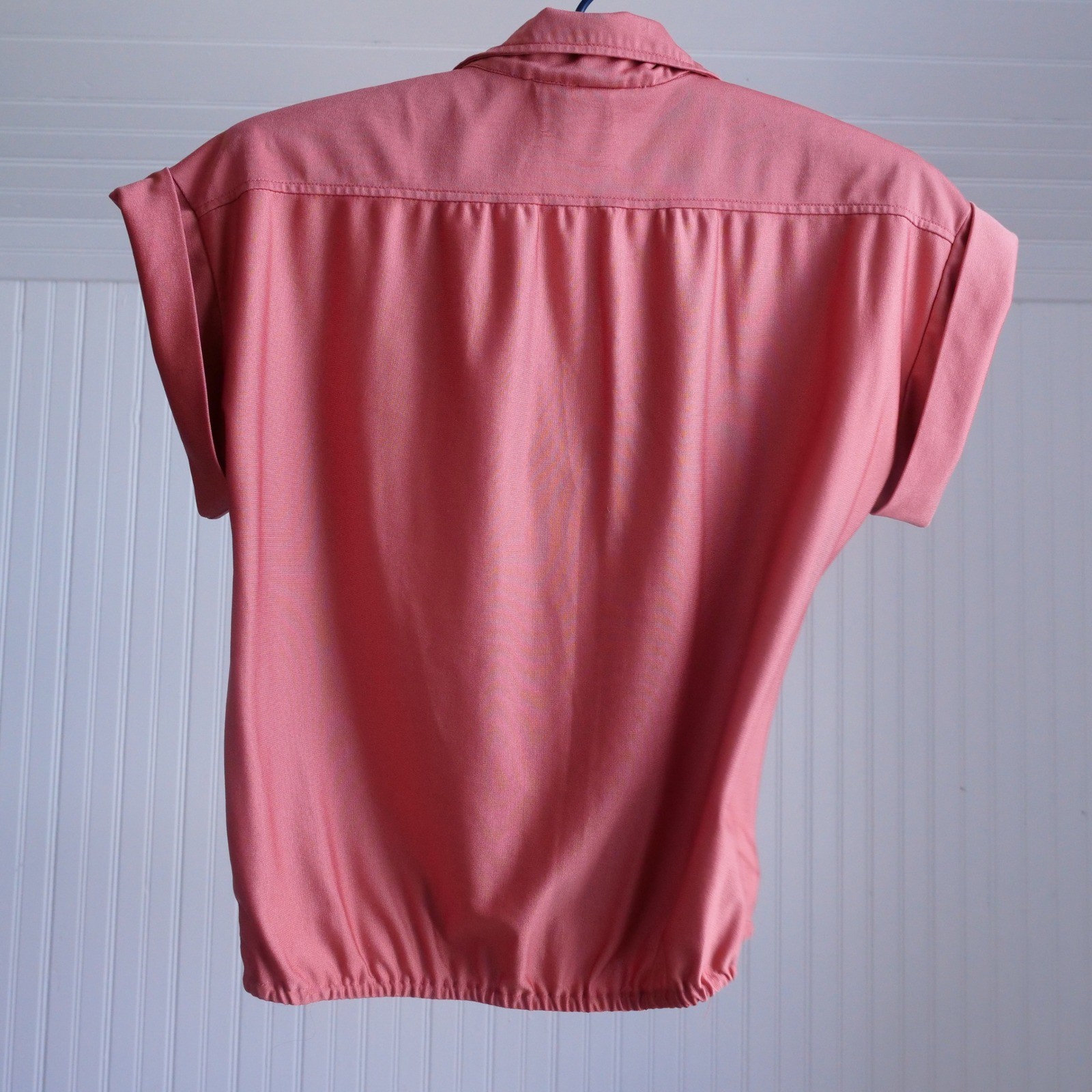 Vintage 1970s/80s Ship 'n Shore copper colored nylon crop top