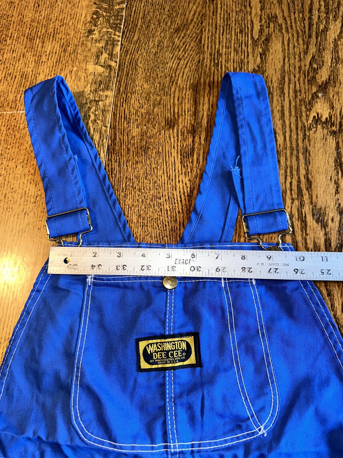 Vtg Washington Dee Cee Overalls Shorts Shortalls Blue 11/12 Not Denim Made USA