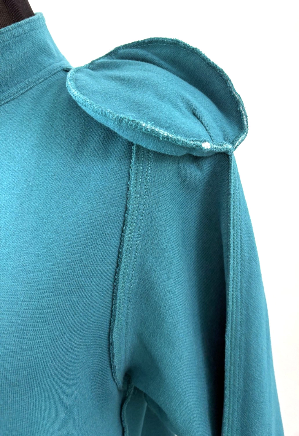 Vintage Alain Toussaint Teal Hue Shift Silhouette Dress