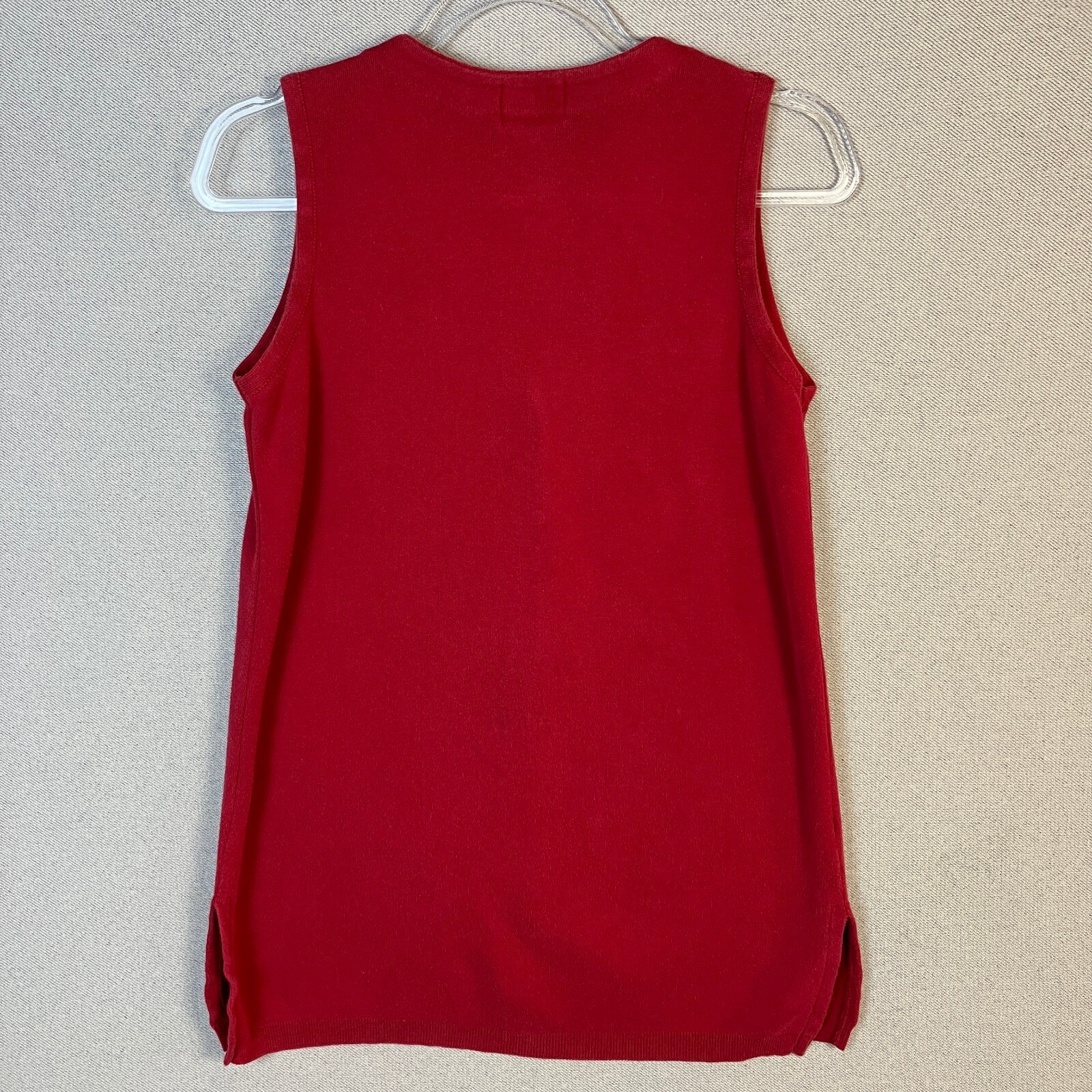 Vintage Moda Int’l Red Knit Vest Size S Made In USA 80s 90s