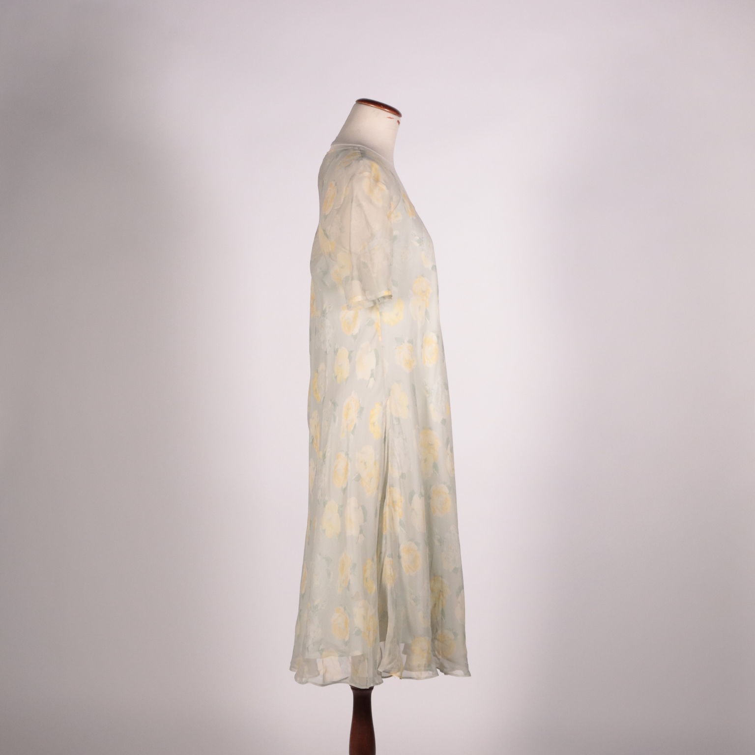 Vintage Les Copains Dress Coloured Silk US Size 12 Italy 1990s