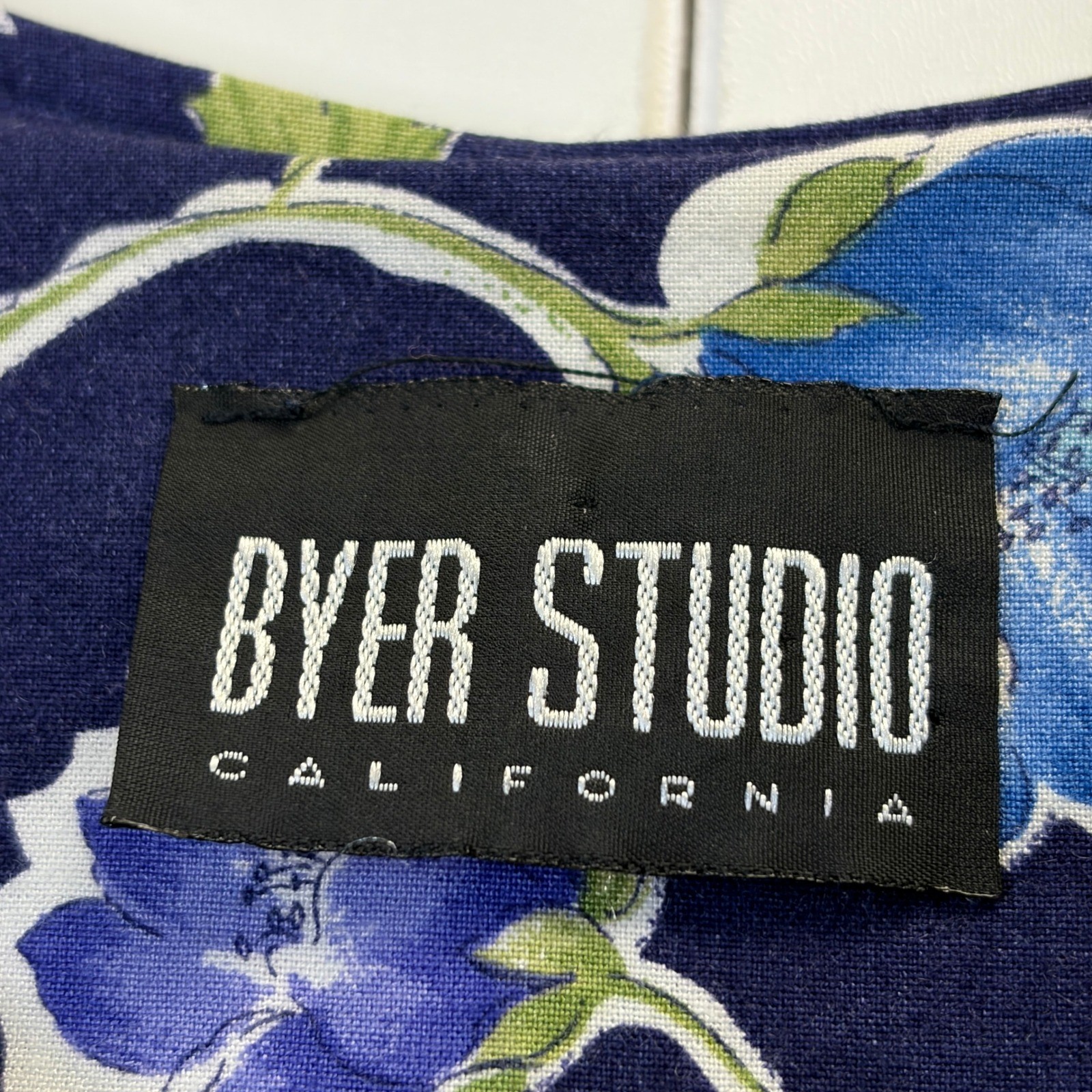 Vintage Byer Studio 90s Floral Shift Dress Women Size M Hipster Grunge Summer