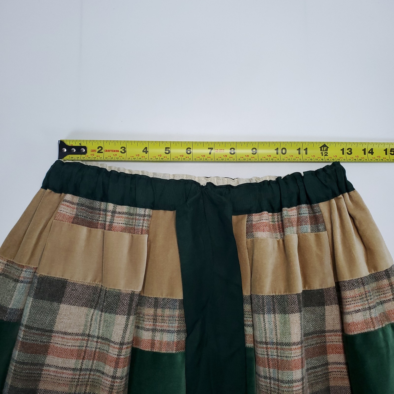 Vintage Mr. Hank Patchwork Mixed Fabric Long Skirt