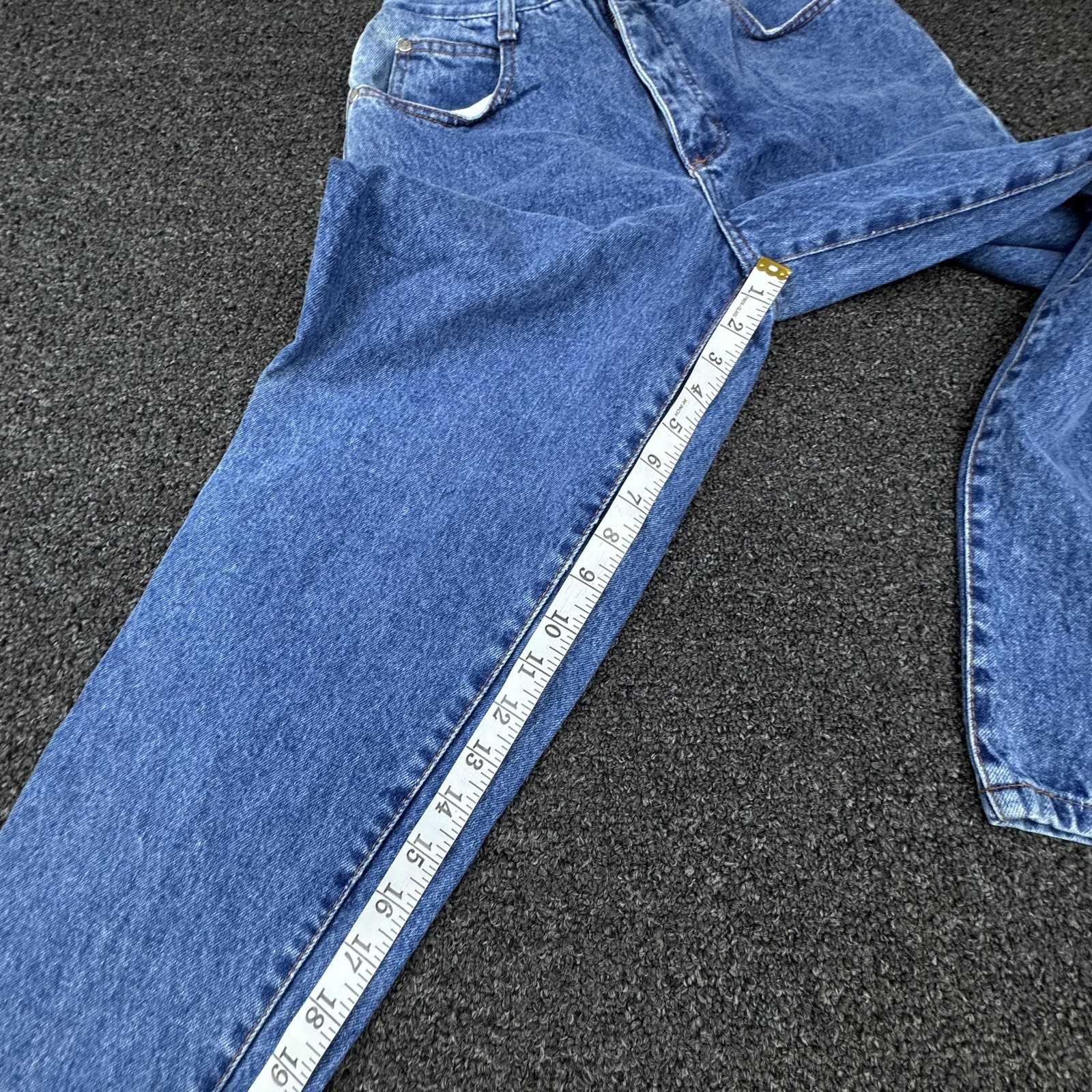 Vintage Gitano Jeans Womens 12 Short Blue Denim High Rise Tapered Mom 90s Pants