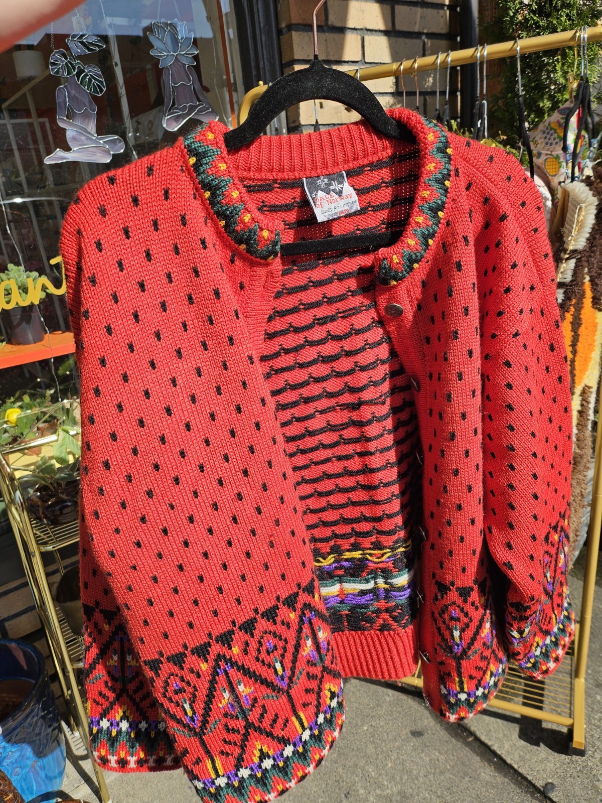 Vintage Dale of Norway Wool Sweater Red Pattern