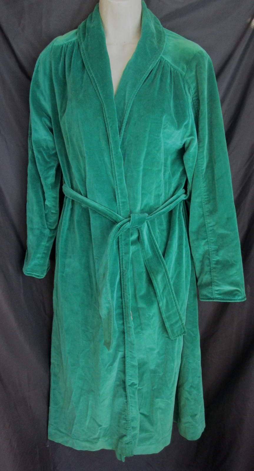 Vtg 60s Marguerite Rubel San Francisco Emerald Green Velvet Wrap Clutch Coat