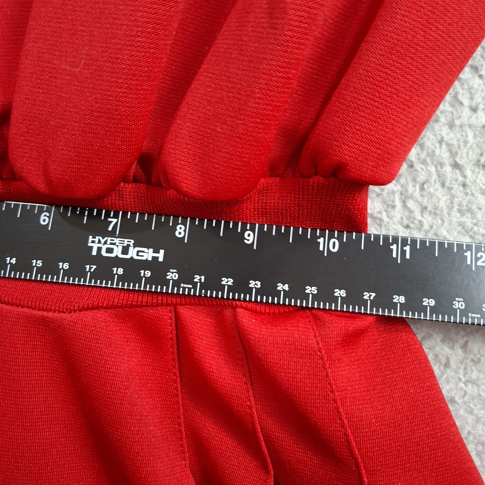 Vtg 60s 70s Cheerleading Dress 38R/9 Cosplay Majorette Red White Chevron Unlined