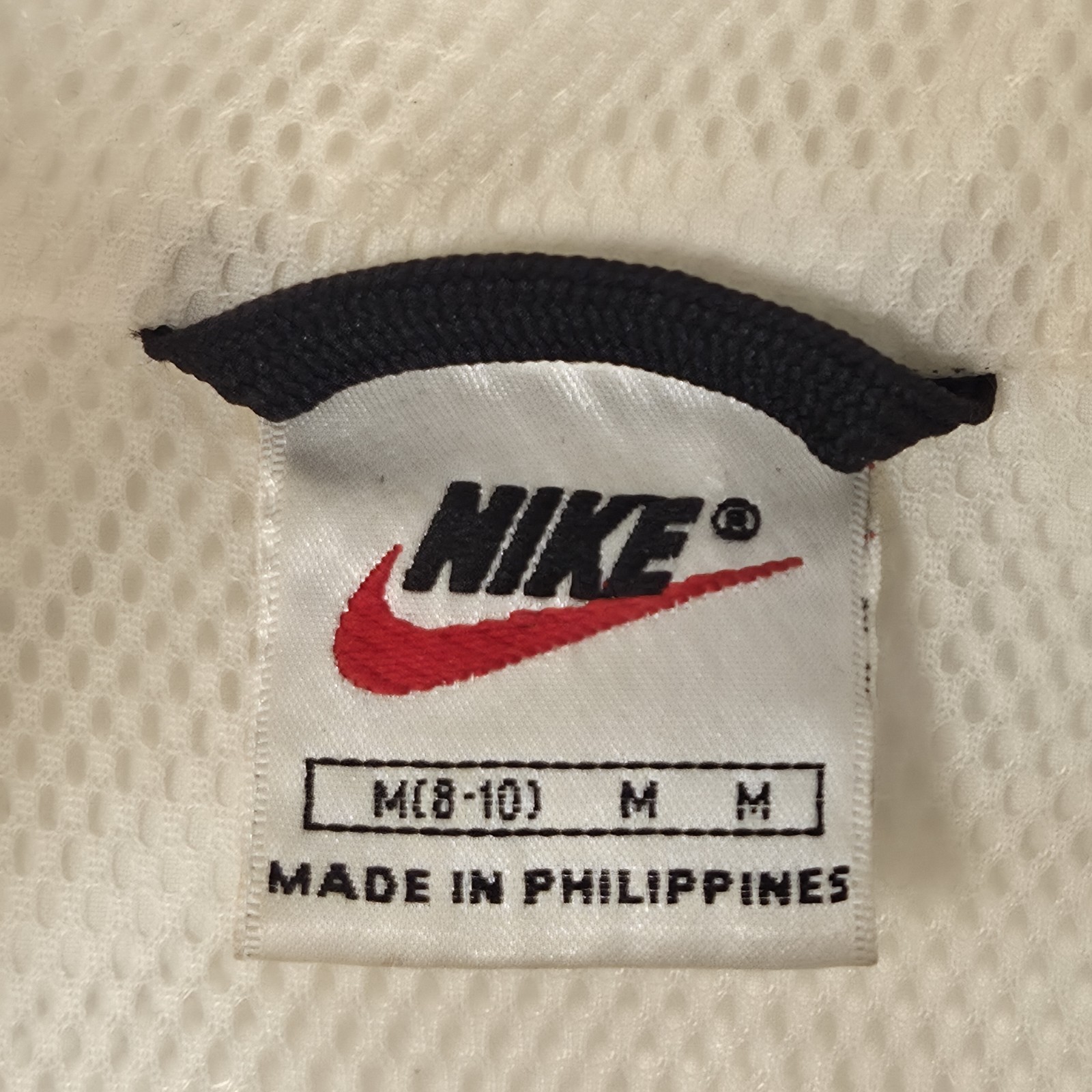 VTG 90s Nike Script Womens Packable Windbreaker Jacket Medium Ivory Athleisure