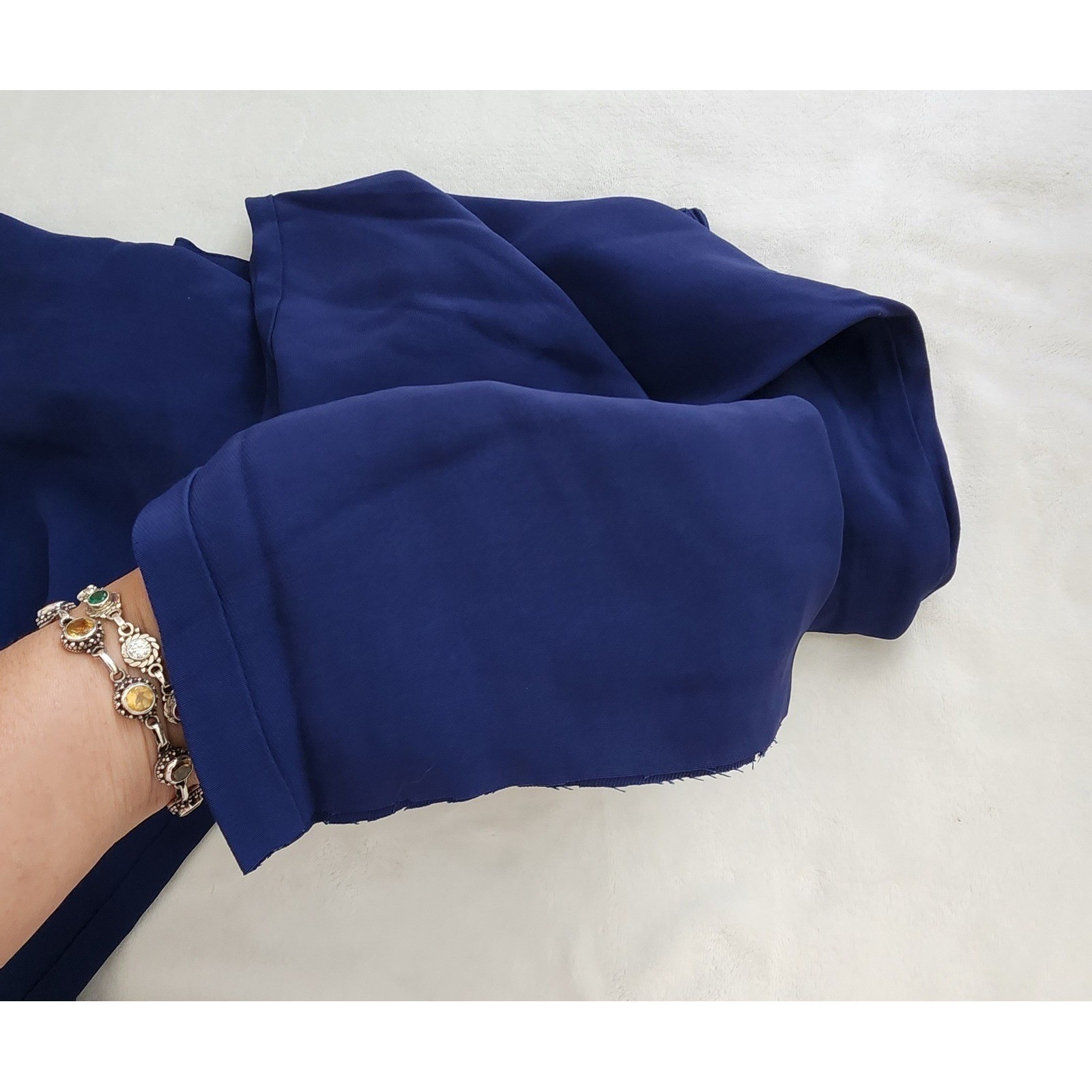 Maren Vintage High Waisted Pleated Tapered Trousers Royal Blue Small Made in USA