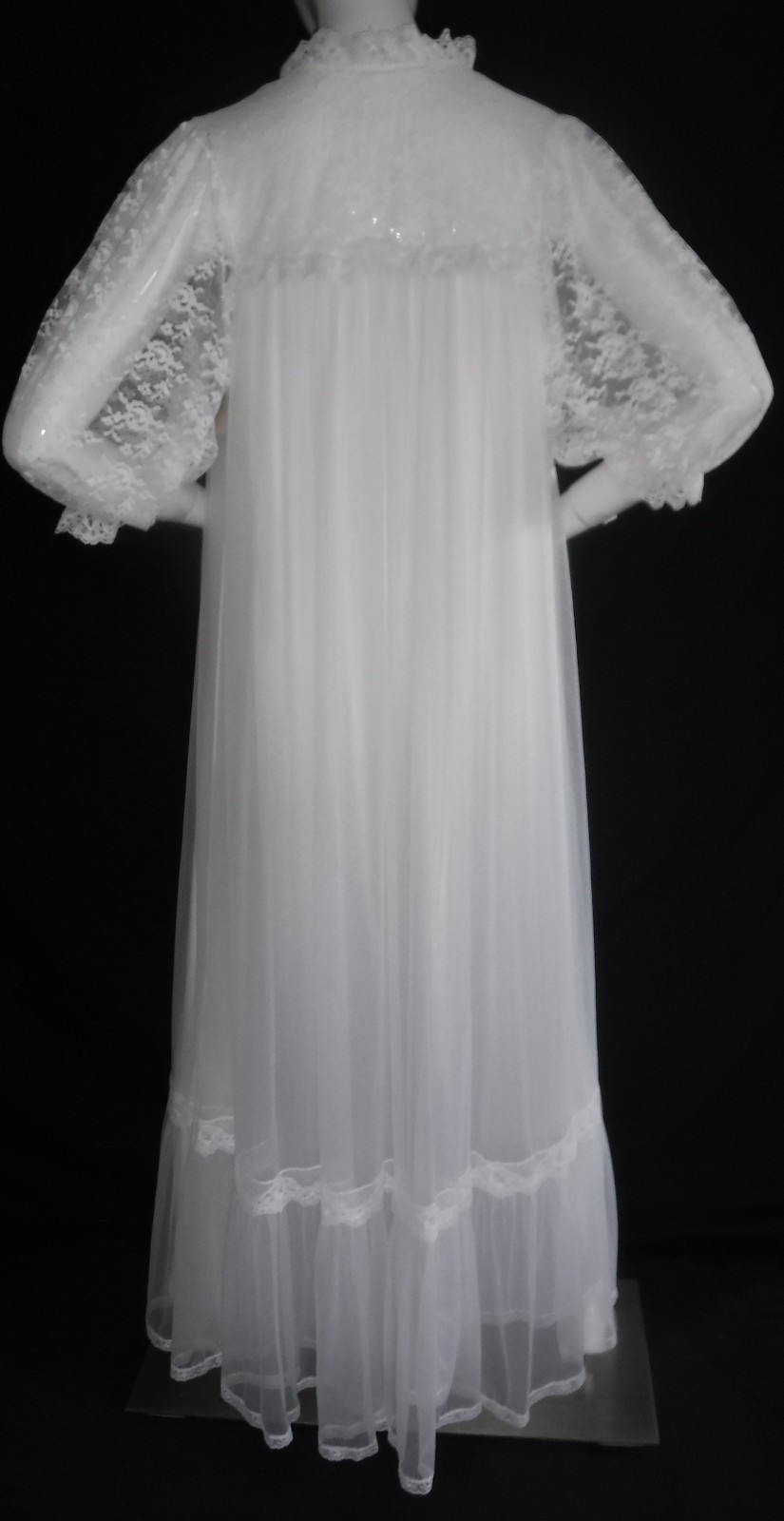 Stunning! NWT VTG 60s JENELLE of CALIFORNIA Chiffon & Lace Peignoir Set S/M Rare