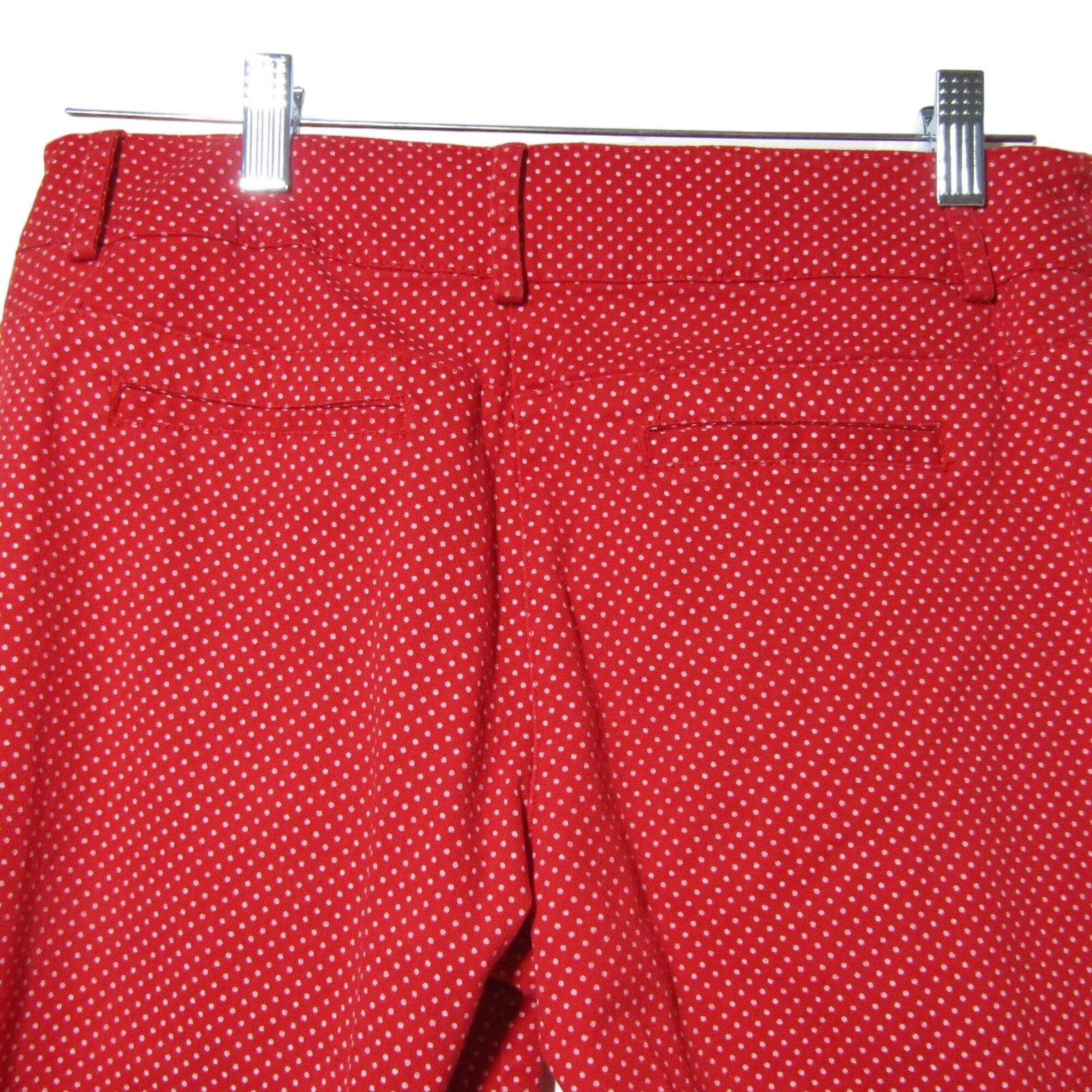 VTG 90s Y2K Retro 6 Red POLKA DOT Pedal Pushers Capri Cropped Rockabilly Pants